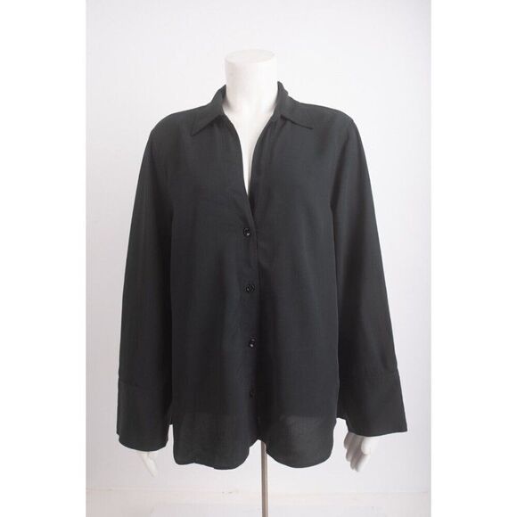 Zara Tops - Zara Woman's Blouse Top Shirt Button front Size L Deep Green 9479/257 NWT